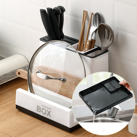 Plastic Kitchen Storage & Knife Rack