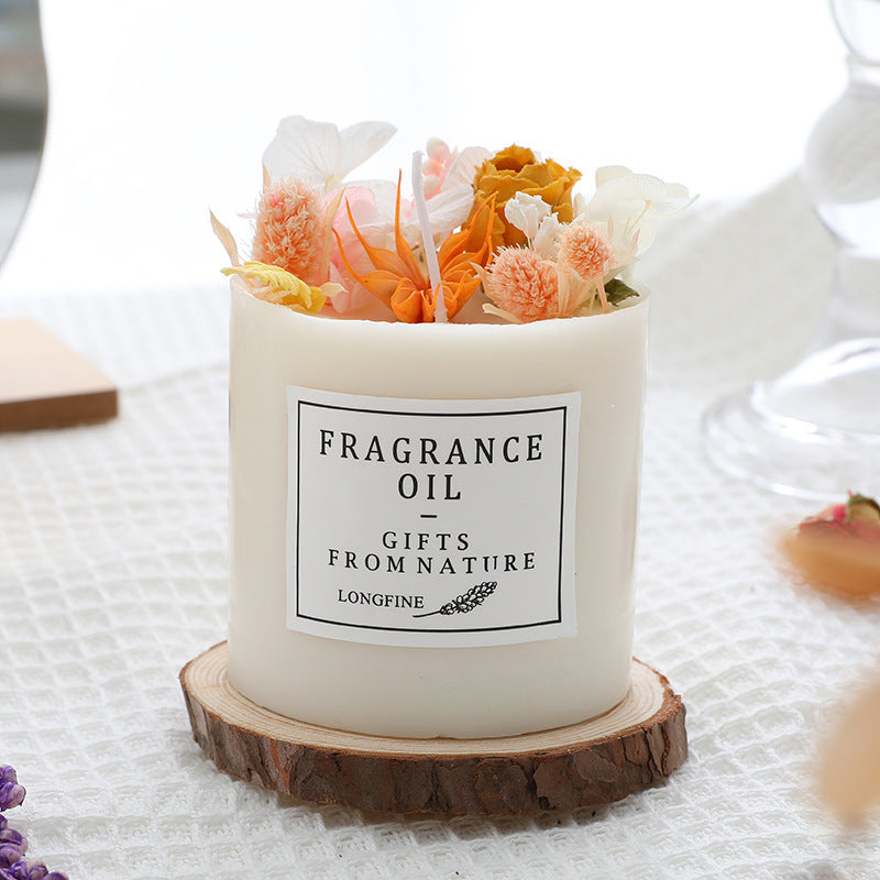 Dried Flowers Romantic Candles
