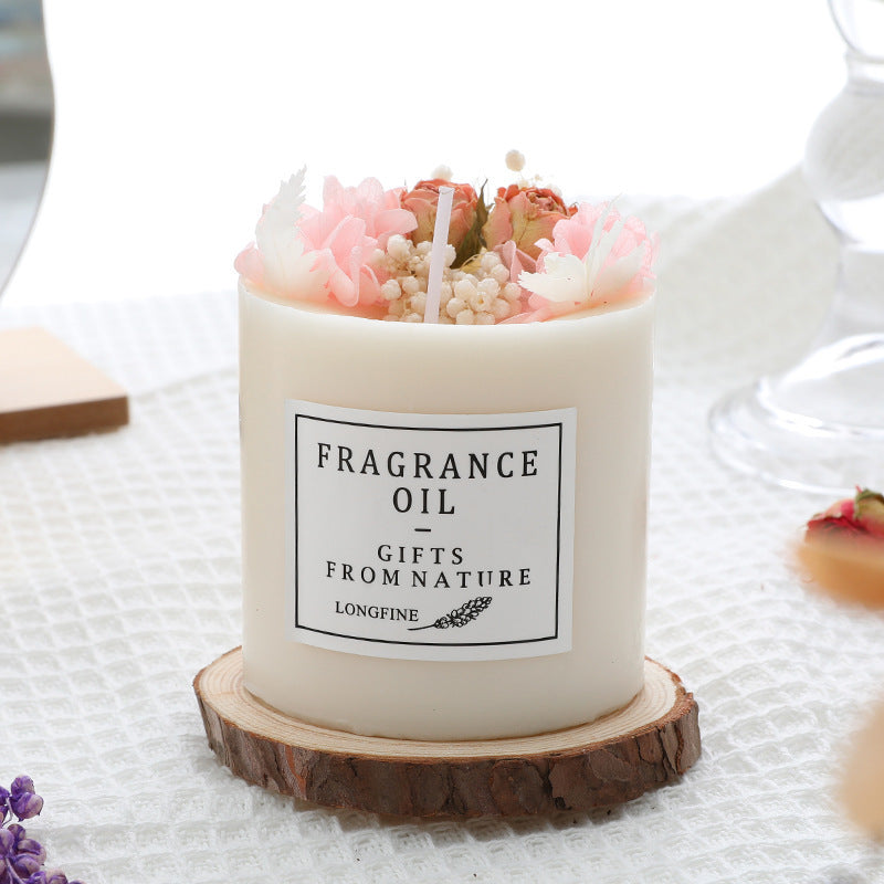 Dried Flowers Romantic Candles