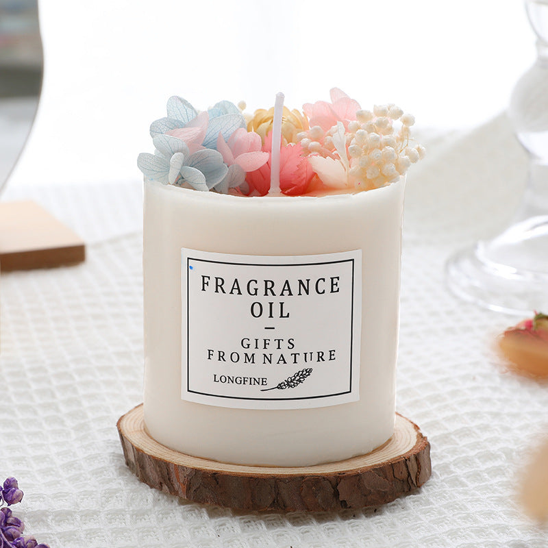 Dried Flowers Romantic Candles