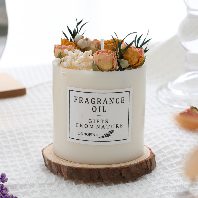 Dried Flowers Romantic Candles