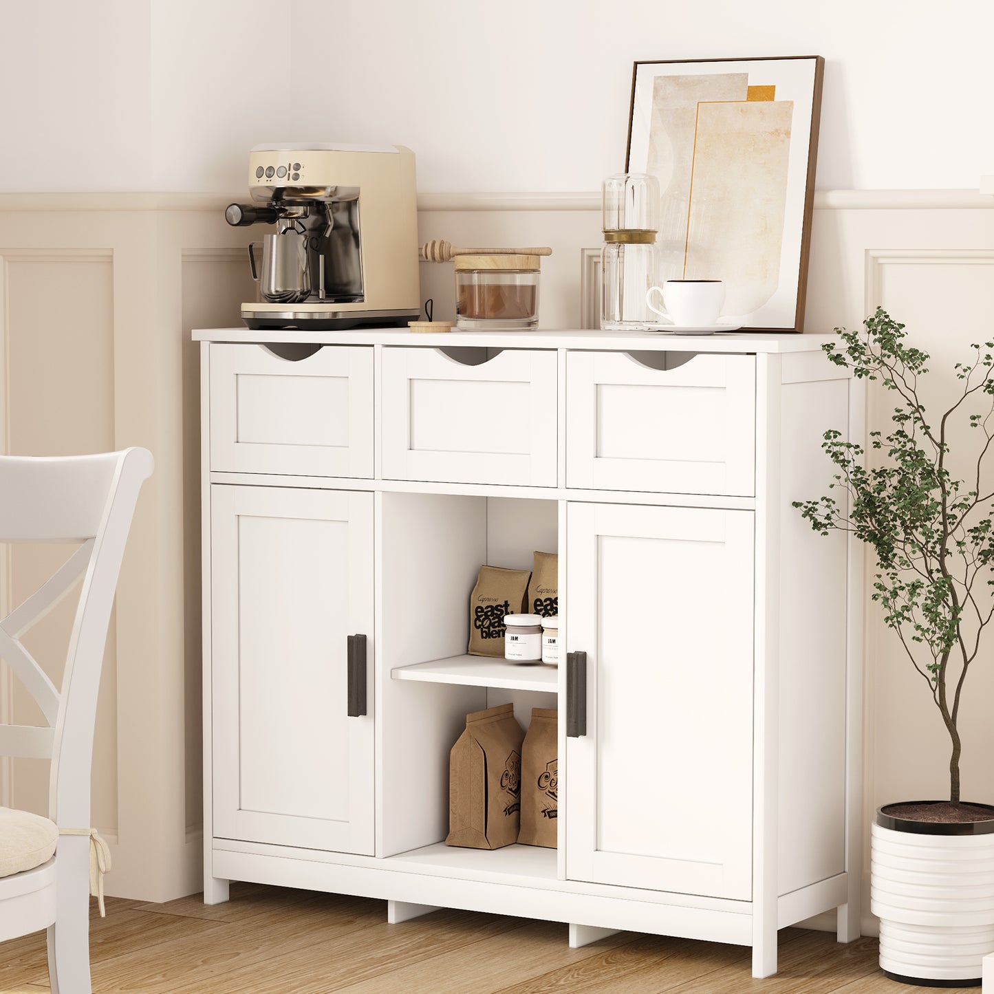 White Multi-Purpose Storage Cabinet