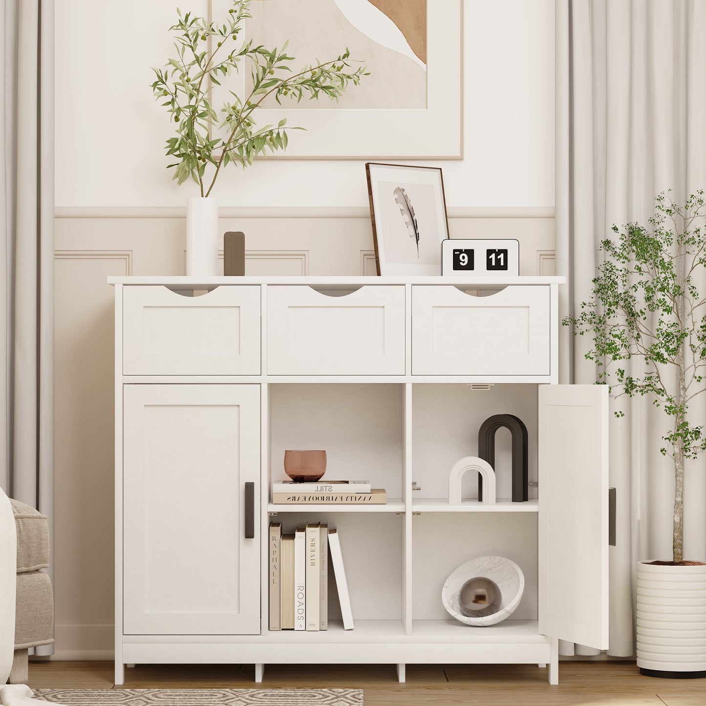 White Multi-Purpose Storage Cabinet