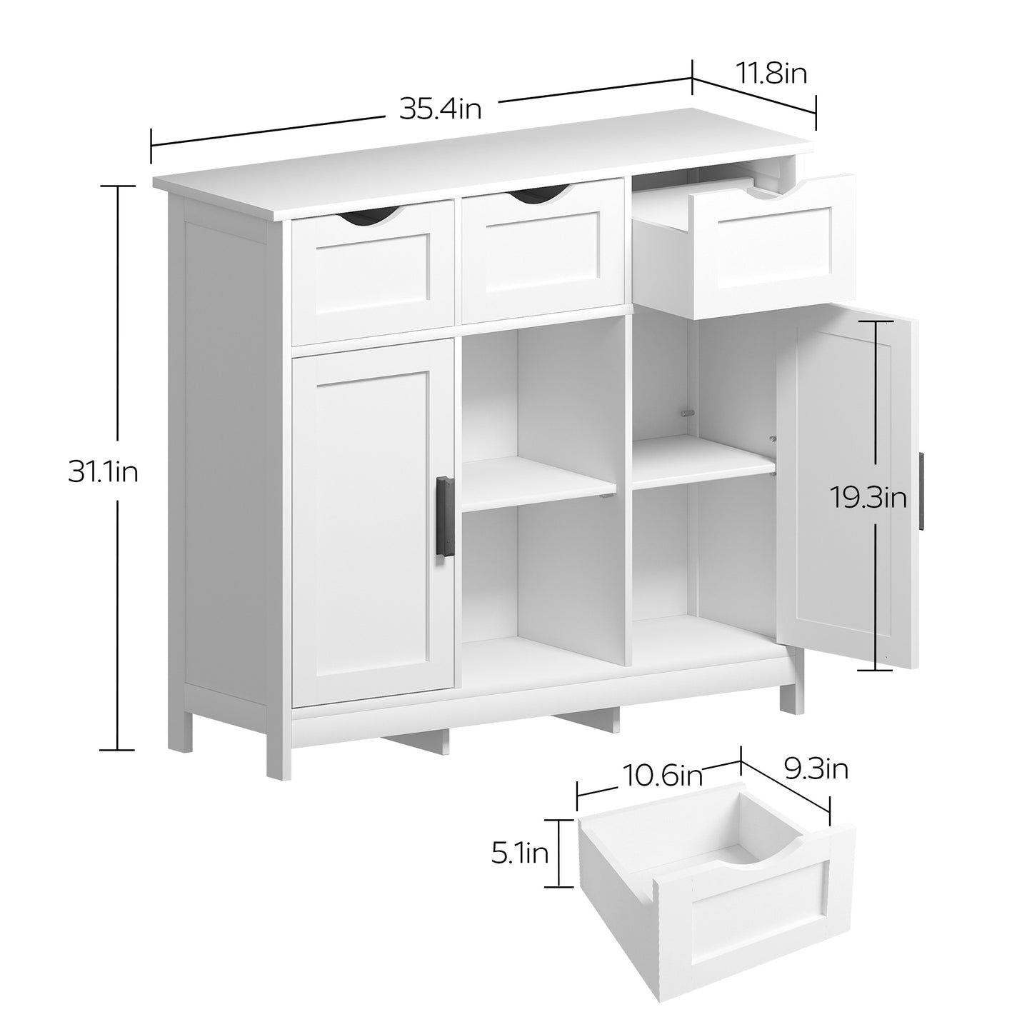 White Multi-Purpose Storage Cabinet