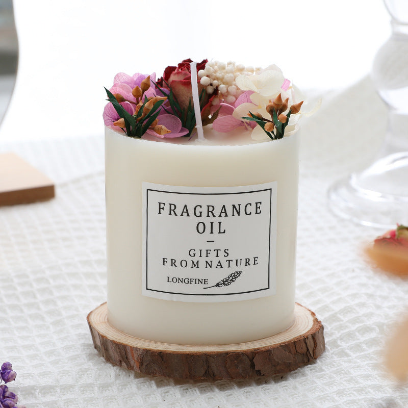 Dried Flowers Romantic Candles